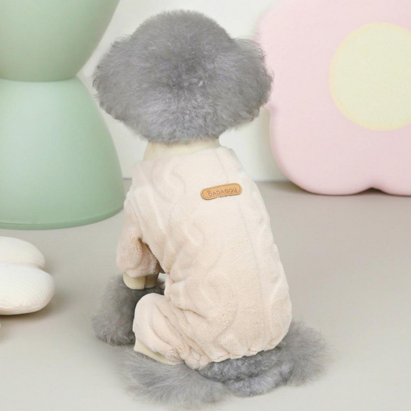 Fleece Vehicule calde pentru animale de companie, toamnă iarnă, salopete pentru câini, pijamale pentru câini de talie mică, bichon pomeranian, cățeluș, pisici, salopete