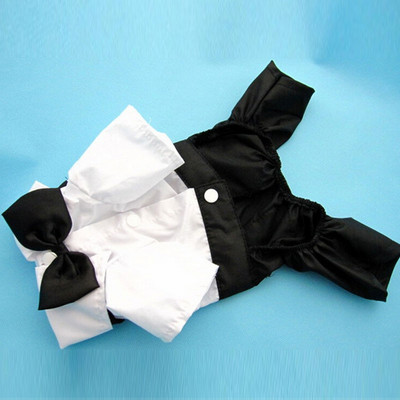 Gentleman Tuxedo Dog Clothes Pet Outfit Bow Tie Formal Shirt For Small Dogs Wedding Suit Halloween Christmas Clothes for Cats