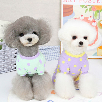Πιτζάμες σκύλου με κουκκίδες Πυτζάμες για σκύλους πουλόβερ με κουκούλα για μικρά σκυλιά Ολόσωμες φόρμες για κατοικίδια Chihuahua Yorkshire PJS