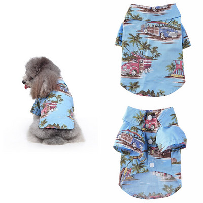 Cămăși pentru câini de plajă hawaiană Vestă Îmbrăcăminte de vară Haine pentru animale de companie pentru pisici Câini Cămașă Îmbrăcăminte Cățeluș Pisicuțe ținute Ropa De Gato