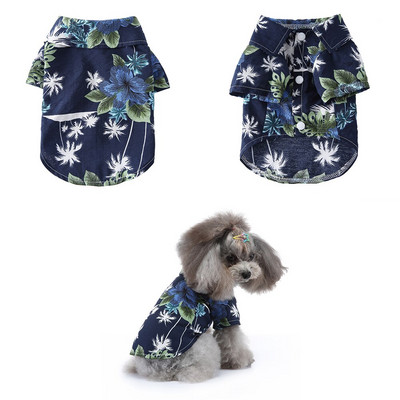 Cămăși pentru câini de plajă hawaiană Vestă Îmbrăcăminte de vară Haine pentru animale de companie pentru pisici Câini Cămașă Îmbrăcăminte Cățeluș Pisicuțe ținute Ropa De Gato