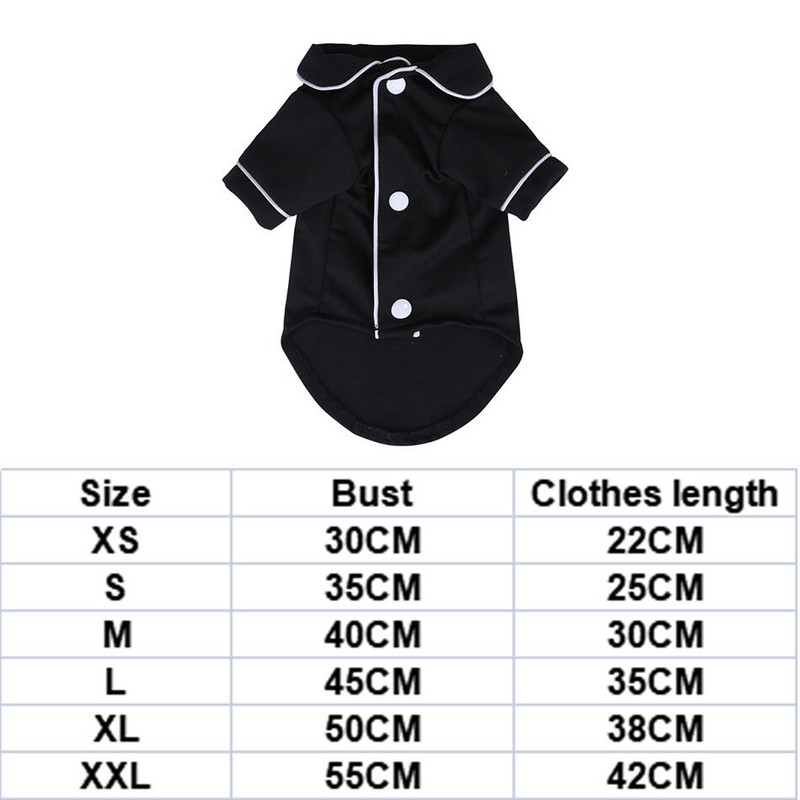 Πιτζάμες για σκύλους κατοικίδιων ζώων Μόδα για κατοικίδια Σκυλιά Ρούχα για κουτάβι Πουκάμισο μικρού μεσαίου μεγέθους σκυλιά Στολή για κατοικίδια Πιτζάμες