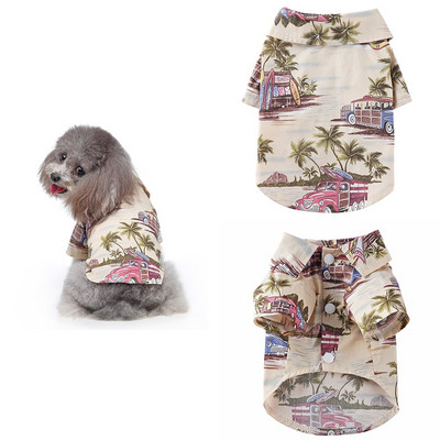 Lemmikloomarõivad Mood trükitud lemmikloomakoerte särgid Suveriided väikestele koertele Beach Hawaii särk Chihuahua Yorkshire Mopsidele