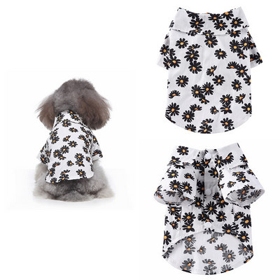 Lemmikloomarõivad Mood trükitud lemmikloomakoerte särgid Suveriided väikestele koertele Beach Hawaii särk Chihuahua Yorkshire Mopsidele