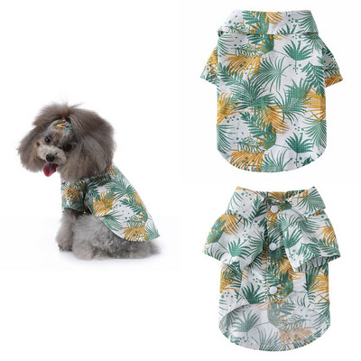 Lemmikloomarõivad Mood trükitud lemmikloomakoerte särgid Suveriided väikestele koertele Beach Hawaii särk Chihuahua Yorkshire Mopsidele