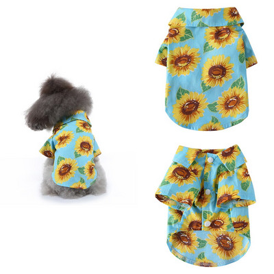 Lemmikloomarõivad Mood trükitud lemmikloomakoerte särgid Suveriided väikestele koertele Beach Hawaii särk Chihuahua Yorkshire Mopsidele