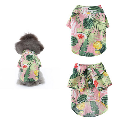 Lemmikloomarõivad Mood trükitud lemmikloomakoerte särgid Suveriided väikestele koertele Beach Hawaii särk Chihuahua Yorkshire Mopsidele