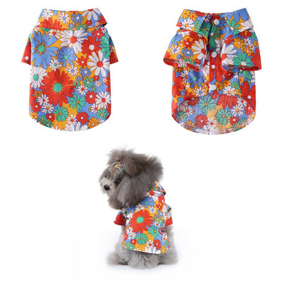 Lemmikloomarõivad Mood trükitud lemmikloomakoerte särgid Suveriided väikestele koertele Beach Hawaii särk Chihuahua Yorkshire Mopsidele