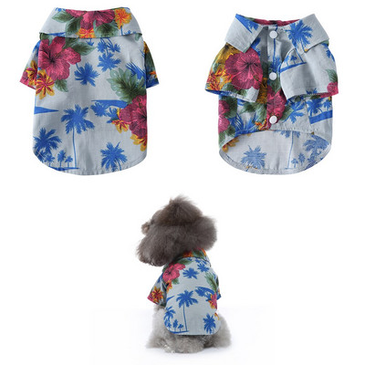 Lemmikloomarõivad Mood trükitud lemmikloomakoerte särgid Suveriided väikestele koertele Beach Hawaii särk Chihuahua Yorkshire Mopsidele