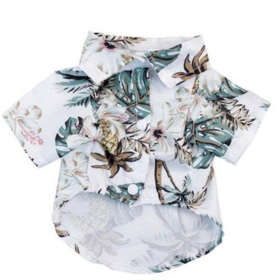 Tričko pre domáce zvieratá pre psov s potlačou kokosového stromu a ananásu, havajská plážová košeľa, blúzka, oblečenie pre psov