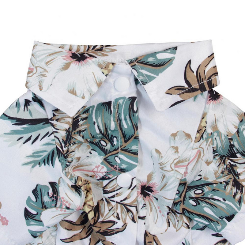 Tričko pre domáce zvieratá pre psov s potlačou kokosového stromu a ananásu, havajská plážová košeľa, blúzka, oblečenie pre psov