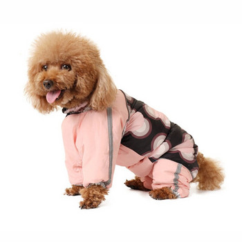 Зимни дрехи за домашни кучета Гащеризони Поларено светлоотразително пухено яке за кученца Гащеризон за малки и средни кучета Облекло за чихуахуа ши тцу