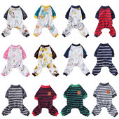 Îmbrăcăminte pentru câini din desene animate Pijamale pentru animale de companie pentru câini mici mari, pisică, salopetă, pijamă pentru câini, haine de dormit drăguțe pentru chihuahua cămașă pomeranian