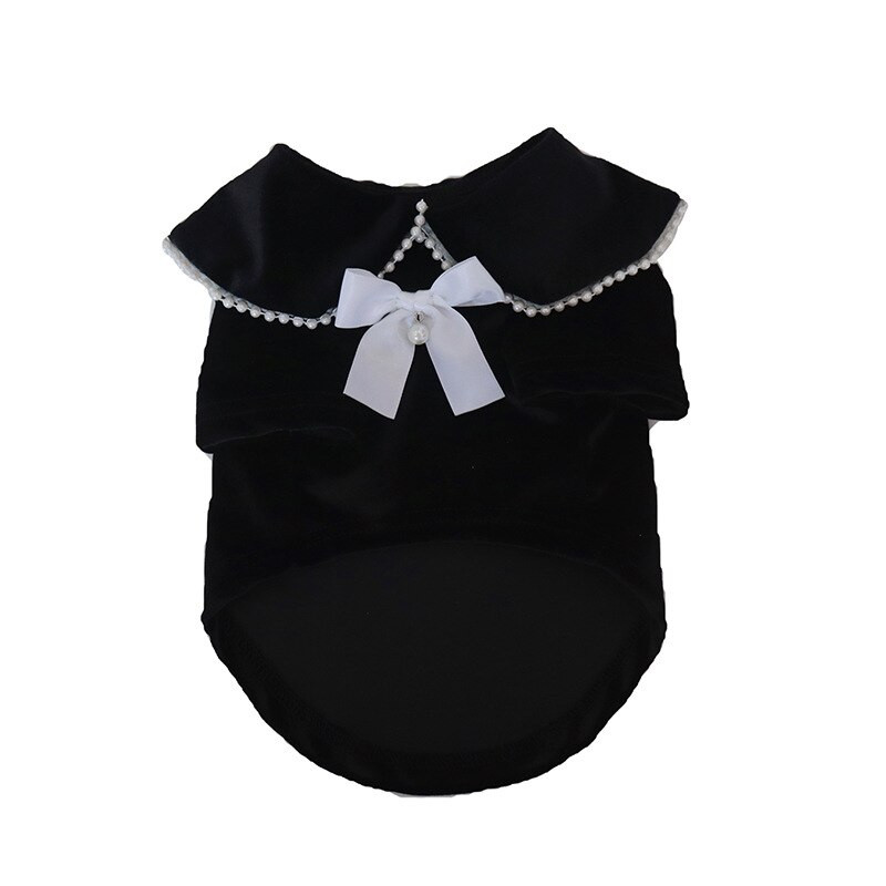 Cămăși solide Îmbrăcăminte pentru câini pentru animale de companie Moale pentru câini haine pisici mici drăguț subțire primăvară vară negru modă băiat Yorkshire accesorii