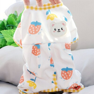 Salopetă cu dungi pentru animale de companie Toamnă iarnă Haine pentru câini de talie mică și mijlocie Protejează abdomenul Pulover Pisicuțe Cățeluș Pijama drăguță Caniche Yorkshire