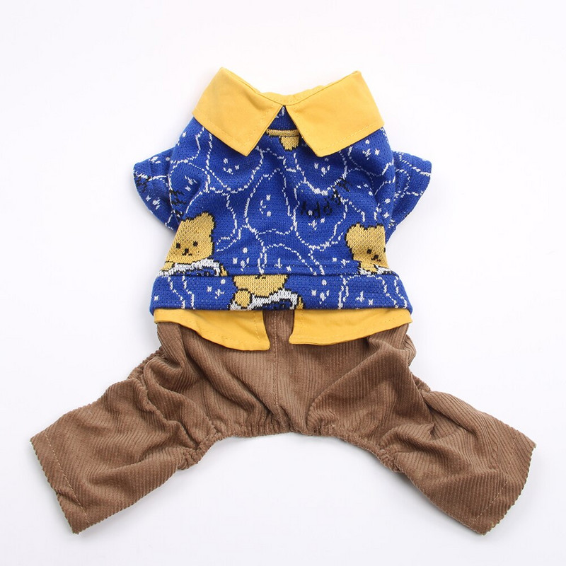 Câine Pisică Salopetă Hanoră Urși Costume de design Animal de companie Jachetă Cățeluș Haine de toamnă/iarnă
