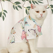 Oblečenie pre domáce zvieratá, tričká s motýľovou potlačou pre psov, oblečenie pre mačky, malé, roztomilé, tenké, jarné, letné, módne, chlapčenské a dievčenské, produkty pre domáce zvieratá 2022