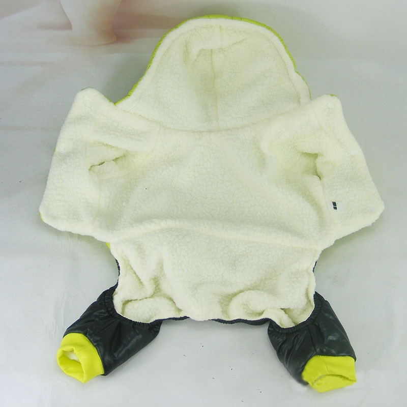 Abrrlo Зимни дрехи за кучета Дебела поларена парка с качулка за кучета Зимни топли гащеризони за домашни любимци Палто Дрехи за големи кучета Чихуахуа Булдог XXL