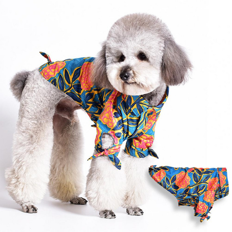 Lenjerie de dormit pentru câini utilă Costume pentru câini reutilizabile anti-decolorare Câini de talie mică Haine caldă Salopetă