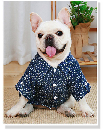 Ρούχα γαλλικού μπουλντόγκ Καλοκαιρινό κανίς Schnauzer Pug πουκάμισο για σκύλους Dropshipping Προϊόντα για κατοικίδια Κοστούμια σκυλιών Frenchies Ρούχα σκυλιών