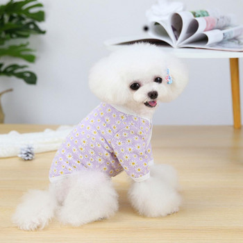 Меко плетиво за кученца Топла риза за домашни любимци Плътно прилепнала ветроустойчива зимна жилетка за кучета