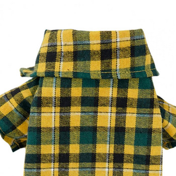 Ρούχα για κατοικίδια Φούτερ για κατοικίδια Κοστούμια καρό μοτίβο φόρεμα μόδας Μαλακό αξιολάτρευτο γιακά με πέτο αναπνεύσιμο υπέροχο για εξωτερικούς χώρους