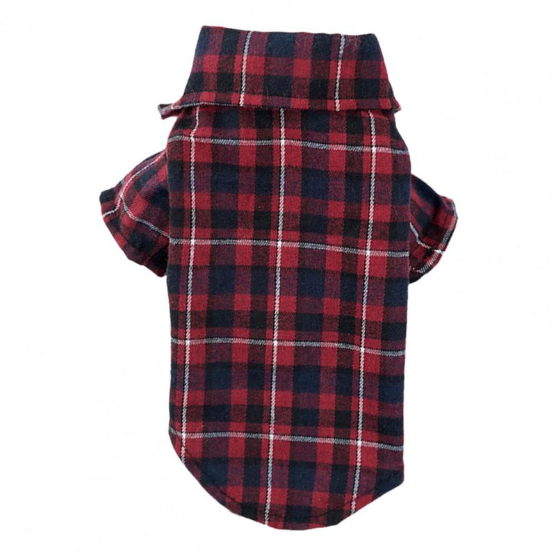 Haina pentru animale de companie Hanorac pentru animale de companie Costum model carouri Dress-up Moda Moale Adorabil Guler cu rever Respirabil Minunat pentru exterior