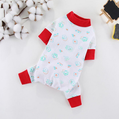 Πιτζάμες από μαλακό βαμβακερό σκύλο Puppy Onesie χαριτωμένο σχέδιο κινουμένων σχεδίων Ρούχα για σκύλους για μικρά σκυλιά Αγόρι Άνοιξη Καλοκαίρι Γιορκί φόρμα για κατοικίδια
