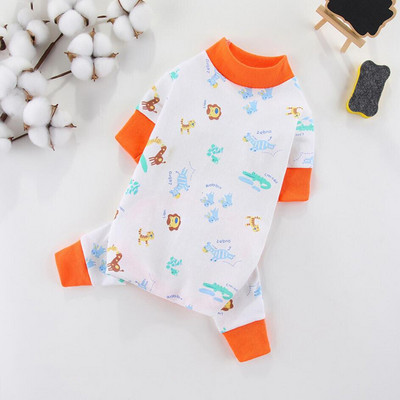 Πιτζάμες από μαλακό βαμβακερό σκύλο Puppy Onesie χαριτωμένο σχέδιο κινουμένων σχεδίων Ρούχα για σκύλους για μικρά σκυλιά Αγόρι Άνοιξη Καλοκαίρι Γιορκί φόρμα για κατοικίδια