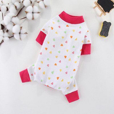 Πιτζάμες από μαλακό βαμβακερό σκύλο Puppy Onesie χαριτωμένο σχέδιο κινουμένων σχεδίων Ρούχα για σκύλους για μικρά σκυλιά Αγόρι Άνοιξη Καλοκαίρι Γιορκί φόρμα για κατοικίδια