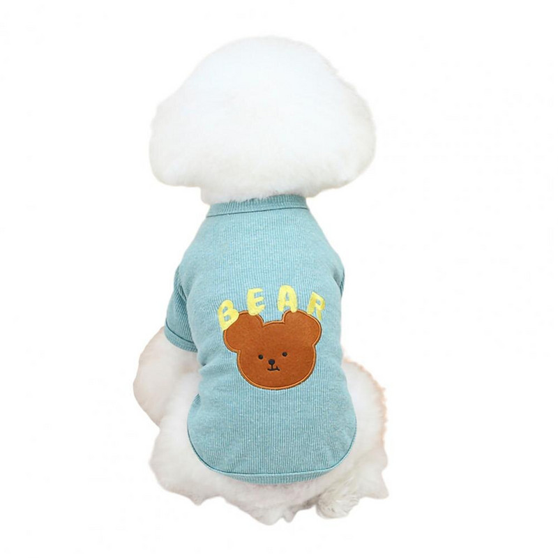 Lemmiklooma T-särk Kassiriided Ümara kaelaga ühevärviline armas karu/puuvilja mustriga koer kevadeks