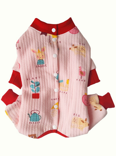 Kevadised väikese koera pidžaama kombinesoonid kutsikate riietus magamisriided pidžaama Yorkshire pommeri puudli bichon šnautseri rõivad