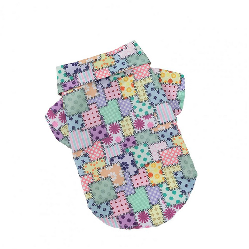 Πανέμορφο πουκάμισο για σκύλους που φοριέται εύκολα καλοκαιρινή μπλούζα σκύλου Αναπνεύσιμη διακοσμητική εκτύπωση φύλλων μπλούζα για σκύλο Ρούχα για κουτάβι