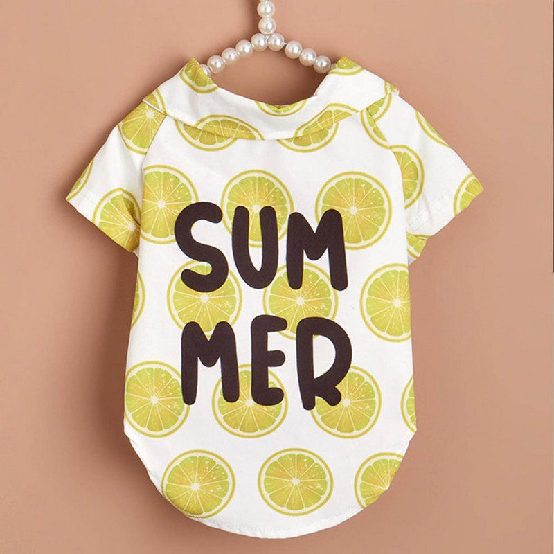 Üherinnaline armas Hawaii koera riided lemmikloomade suve T-särgid lühikeste varrukatega koerakostüüm, mugav kodus kandmiseks