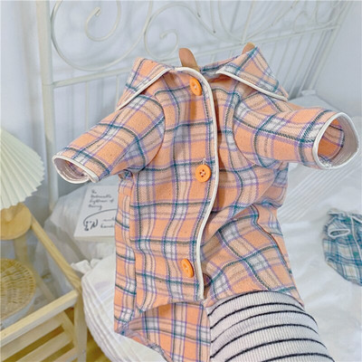 2021 Tričko s mačacím vzorom, pyžamo pre psov, jarné a letné oblečenie pre psov, pyžamá, kostýmy pre šteniatka, yorkshirský pomeranský pudel, bišoník, bradáč, oblečenie