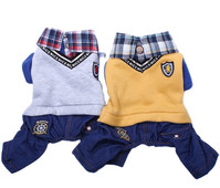 Ολόσωμη φόρμα για σκύλος γάτα Καρό Pet PuppyHoodie Παλτό Μπουφάν Ανοιξιάτικη/Φθινοπωρινή Ένδυση2 Χρώματα 6 μεγέθη