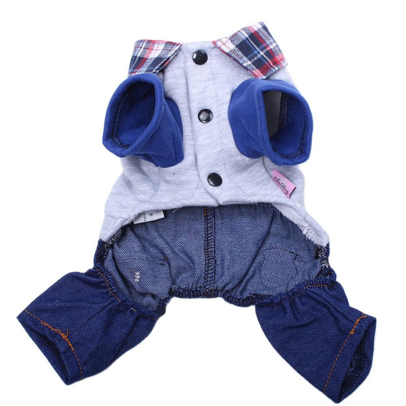 Ολόσωμη φόρμα για σκύλος γάτα Καρό Pet PuppyHoodie Παλτό Μπουφάν Ανοιξιάτικη/Φθινοπωρινή Ένδυση2 Χρώματα 6 μεγέθη