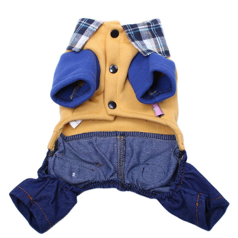 Ολόσωμη φόρμα για σκύλος γάτα Καρό Pet PuppyHoodie Παλτό Μπουφάν Ανοιξιάτικη/Φθινοπωρινή Ένδυση2 Χρώματα 6 μεγέθη