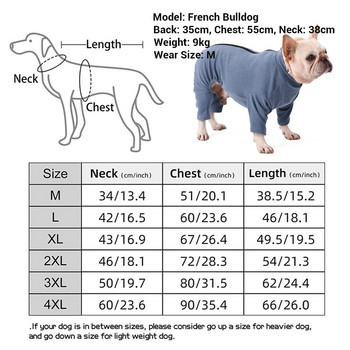 Зимна топла пижама за домашни любимци за средно големи кучета Гъвкав мек гащеризон за хирургично възстановяване за кучета Предотвратяване на линеене Фитнес костюм за домашни любимци
