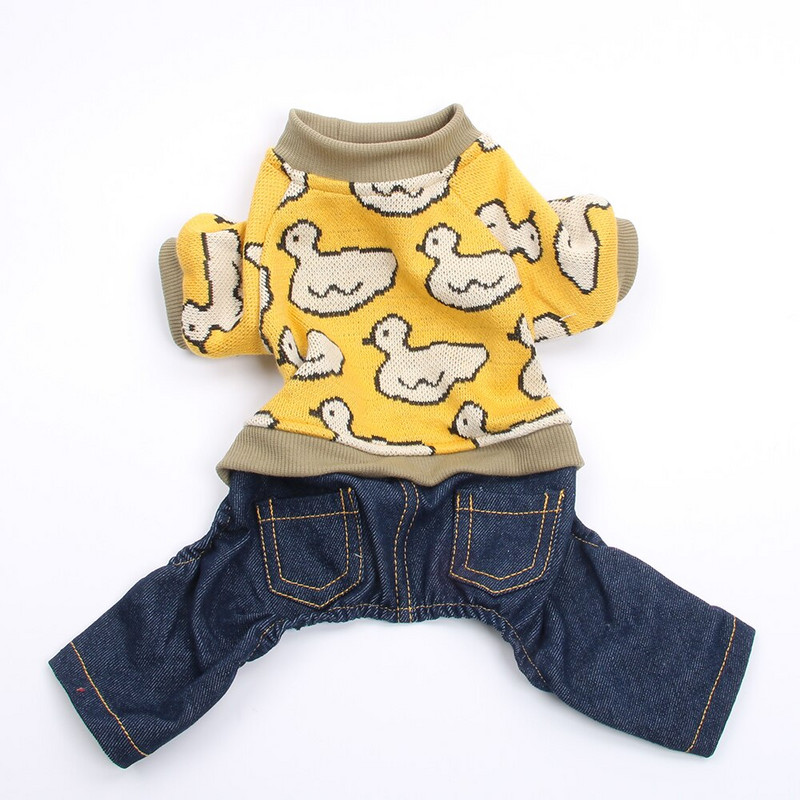 Koerakassi kampsun Kampsun Ducks Disain Lemmiklooma Kutsika Mantel jakk Sügis/talvereided Kombinesoonid