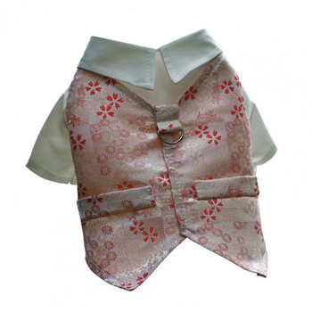 Κοστούμι για κατοικίδια Ρούχα για κουτάβια που αναπνέουν ευκολοφόρετα Πανί με λεπτή σχεδίαση κουμπιών Πολύχρωμα προμήθειες για κατοικίδια
