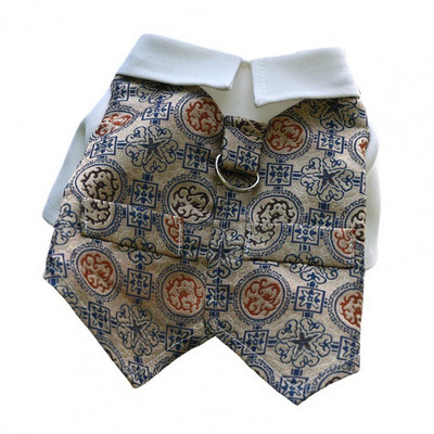 Costum pentru animale de companie Haine pentru căței Respirabil ușor de purtat Pânză Design delicat cu butoane Articole multicolore pentru animale de companie