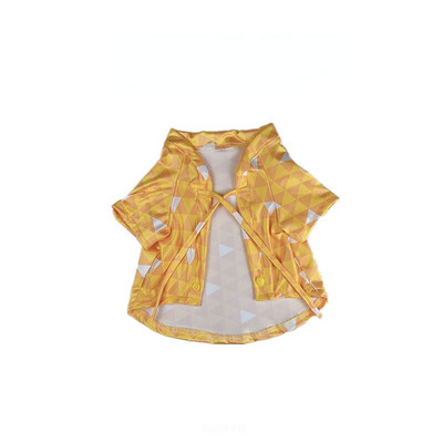 „Demon Slayer“ naminių gyvūnėlių drabužiai labai elastingi šunų kimono marškinėliai šunų ledo šilko šviesūs kostiumo drabužiai katėms ir šunims T