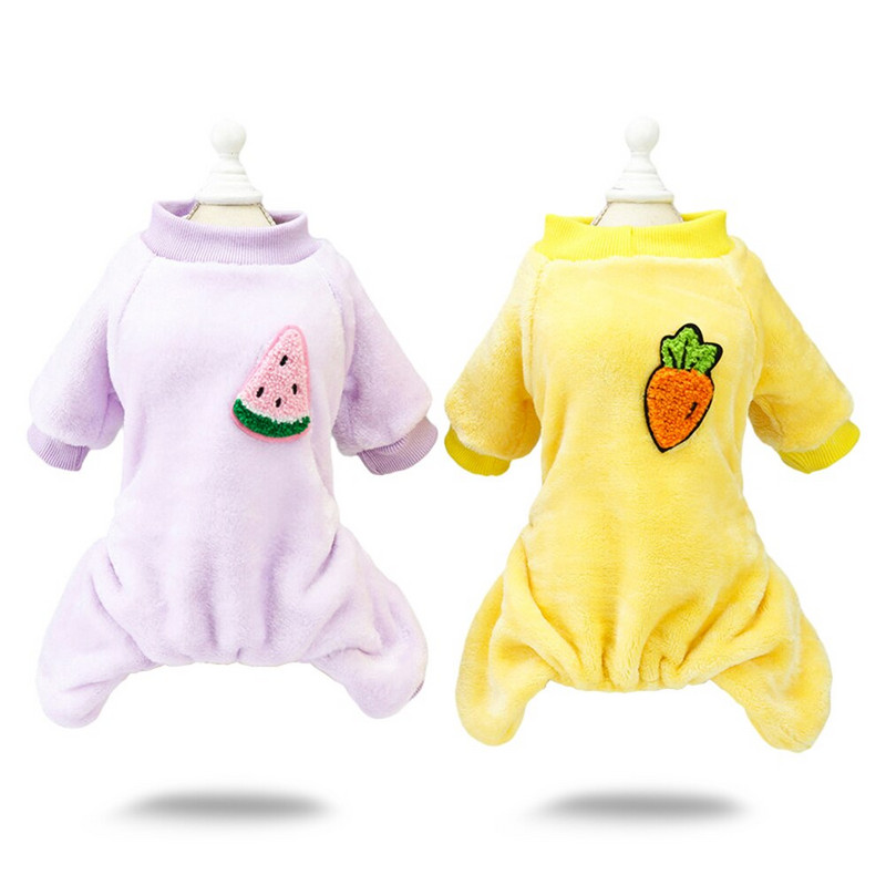 Kawaii Dog Jumpsuit Zimné teplé oblečenie pre psov pre malé psy, šteniatko, mačka, kostým, Yorkshire, francúzsky buldoček, oblečenie, čivava, pyžamo