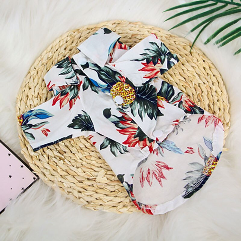 Hawaii troopilise koera särk Odavad koerte riided väikestele koertele Suvine Chihuahua T-särk Armas kutsikavest Yorkshire`i terjer lemmikloomade riided