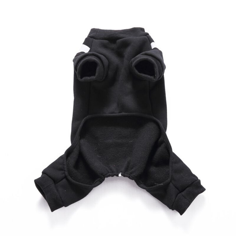 Talvised soojad koerariided Skelett Prinditud lemmikloomade Halloweeni Cosplay kostüümid Chihuahua Prantsuse buldogi lemmikloomade neljajalgsed rõivad