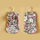 Tricou pentru animale de companie, elegant, din bumbac, care nu se micșorează, cu imprimeu floral, costum pentru câini, articole pentru animale de companie, îmbrăcăminte pentru animale de companie.