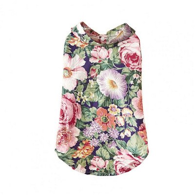 Tricou pentru animale de companie, elegant, din bumbac, care nu se micșorează, cu imprimeu floral, costum pentru câini, articole pentru animale de companie, îmbrăcăminte pentru animale de companie.