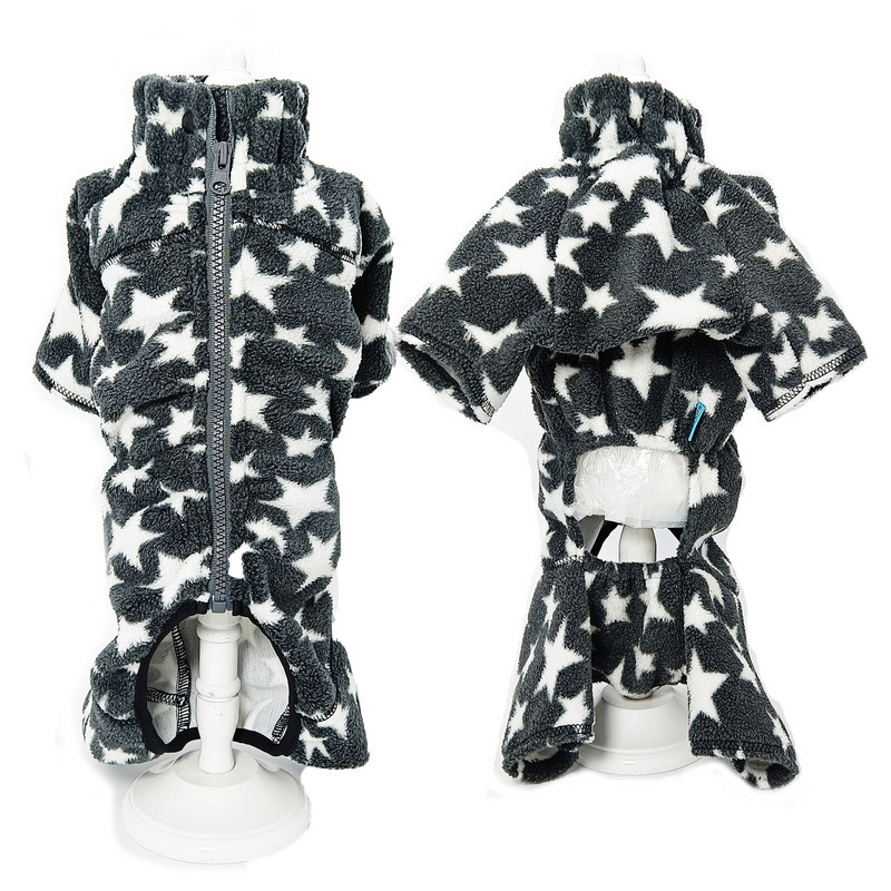Fleece παλτό σκυλιών για μικρά σκυλιά αντιανεμική ζεστή φόρμα για κατοικίδια με χειμερινή στολή σκυλάκι με φερμουάρ Πλήρως καλυμμένη κοιλιά για σκύλο αγόρι/κορίτσι