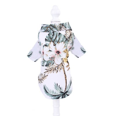 Letné oblečenie pre psov, havajský štýl s potlačou listov, plážové tričká pre šteniatka, malé a veľké mačky, pes, čivava, kostým, oblečenie pre domáce zvieratá